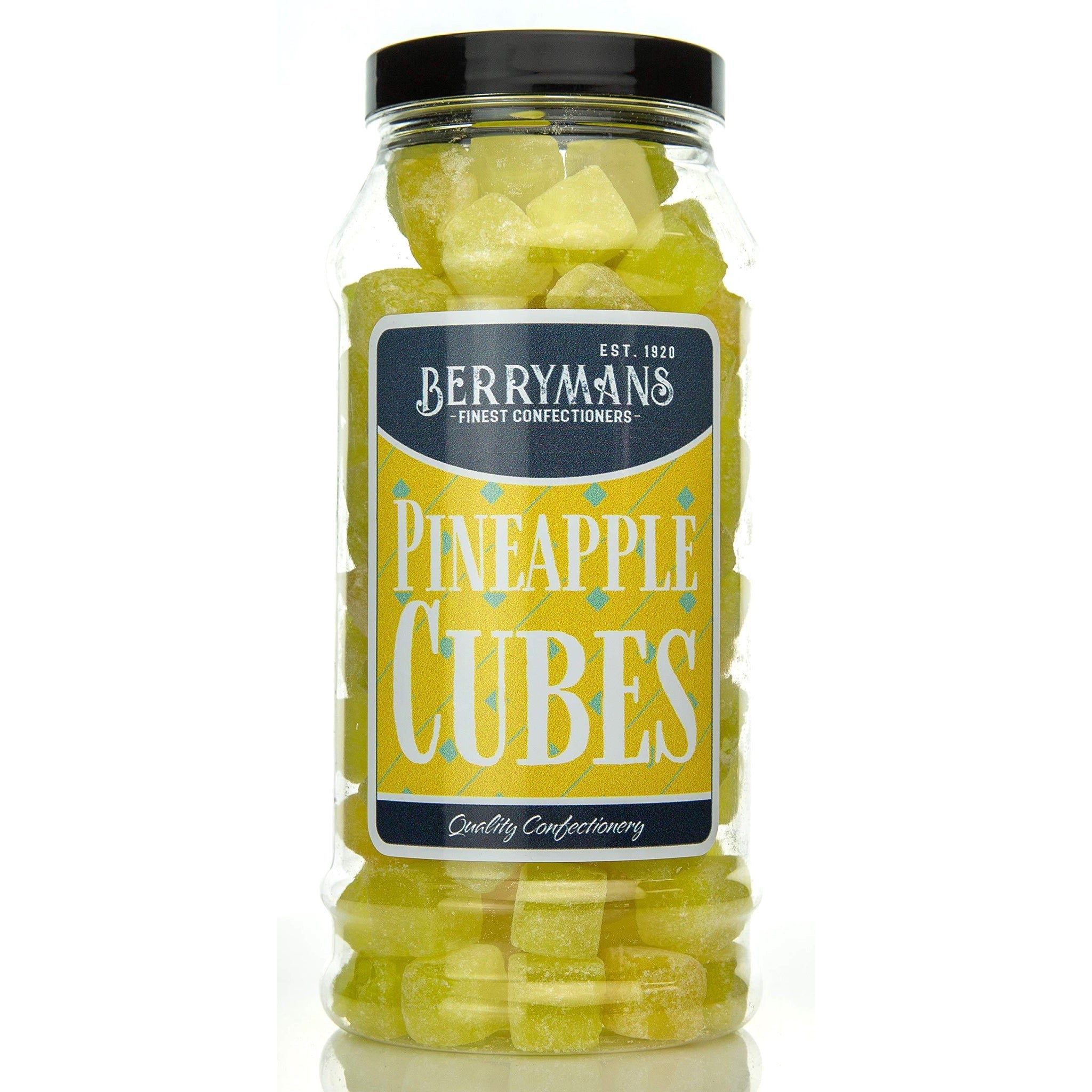 Pineapple Cubes Sweet Jar Berrymans Sweets